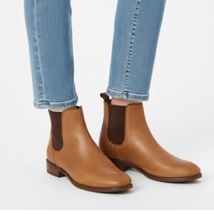 Frye Tan Leather Ankle Boots
